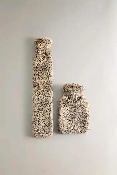 Грелка с животным принтом из искусственного меха- Заказать в России