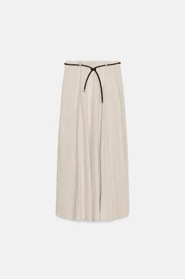 Трикотажная юбка с ремнем- Заказать в России