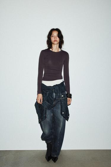 Zara Футболка с длинными рукавами