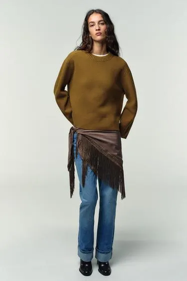 Джемпер из 95% шерсти с длинными рукавами