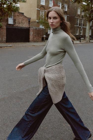 Zara Свитер из шерсти с высоким воротником