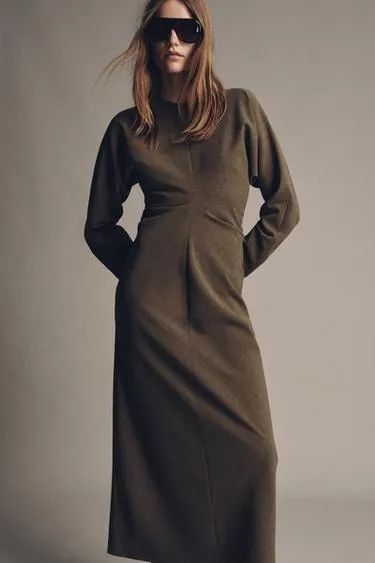 Платье миди со сборками — ZW COLLECTION