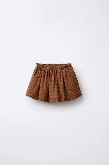 Юбка-шорты в клетку с бантами BENSIMON ® X ZARA- Заказать в России