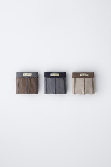 Zara 6-14 лет/ набор из трех трусов-боксеров с нашивкой