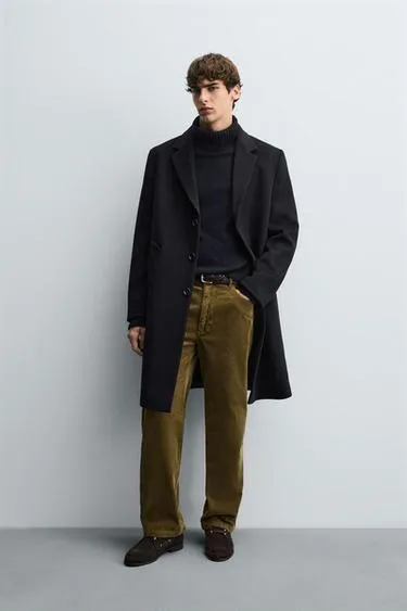 Пальто REGULAR FIT из шерсти- Заказать в России