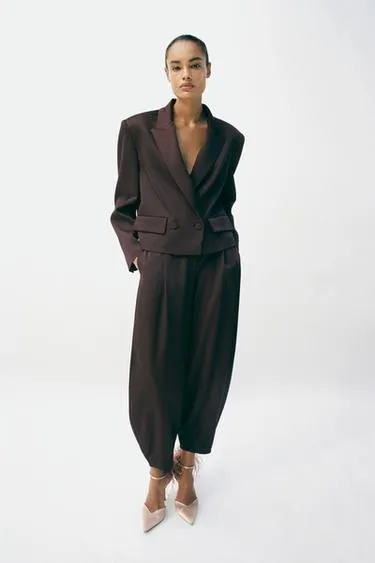 Атласные брюки CARROT FIT