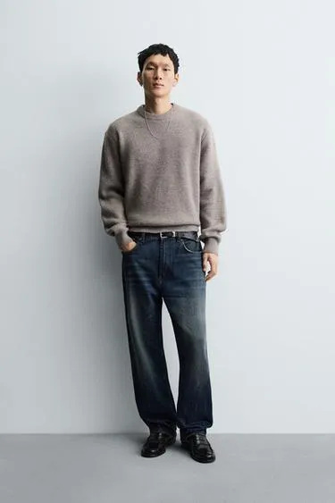 BOXY FIT TEXTURED JUMPER