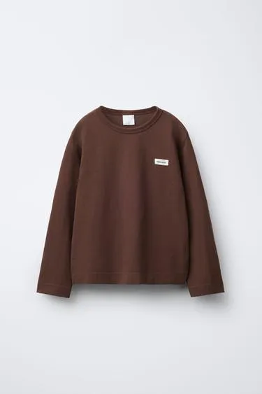 Однотонный лонгслив с этикеткой BENSIMON X ZARA