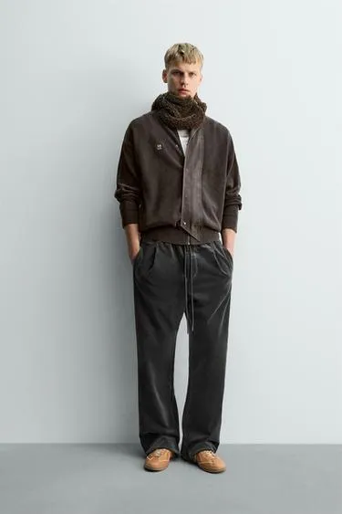 Кардиган из вязаного хлопка с полосками X SR_A- Заказать в России