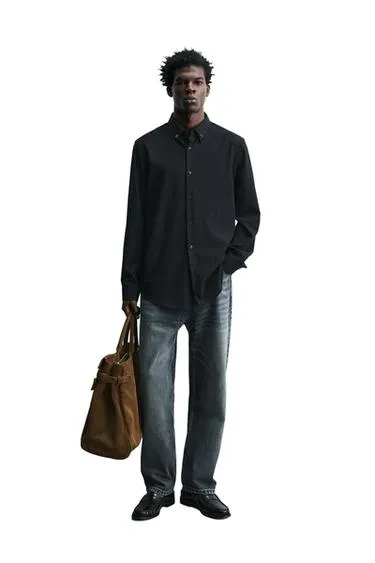 Рубашка из смесовой шерсти с рельефным узором