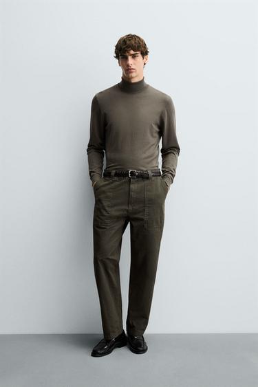 Zara Базовый джемпер с высоким воротником