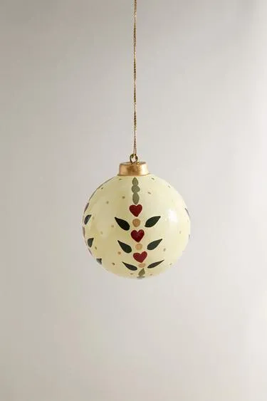 Рождественское украшение елочное шар из бумажной массы- Заказать в России