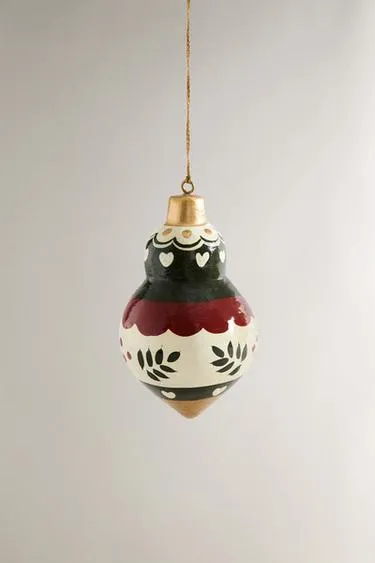 Рождественское украшение ёлочка из бумаги-маше в форме капли- Заказать в России