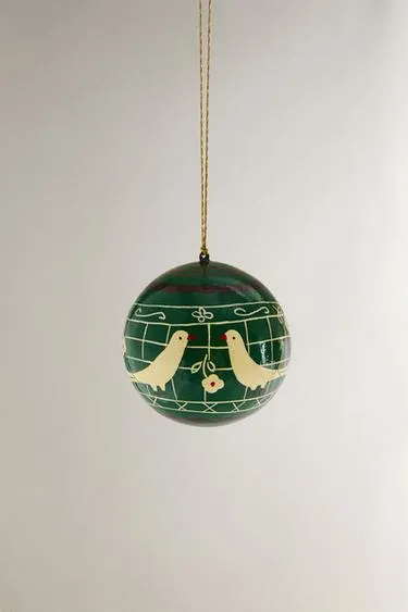 Рождественская игрушка для елки цыпа и цветок