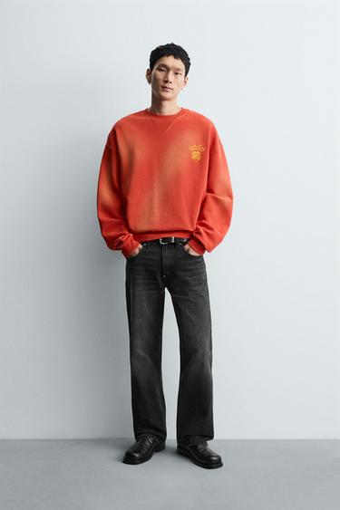 Zara Толстовка с принтом-спреем и надписями купить с доставкой.