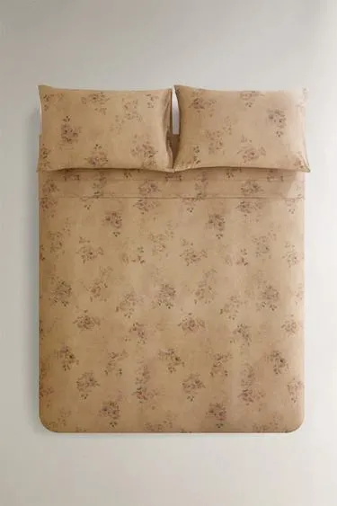 Покрывало из сатина с цветочным принтом- Заказать в России