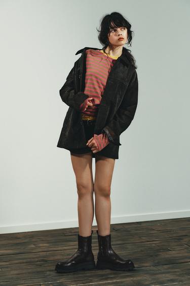 Zara Ботинки на платформе с эффектом потертости купить с доставкой.