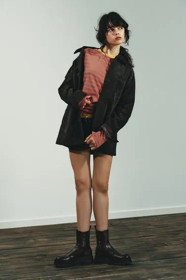 Ботинки на платформе с эффектом потертости- Заказать в России