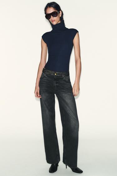 Zara Хлопковое боди с воротником-стойкой купить с доставкой.