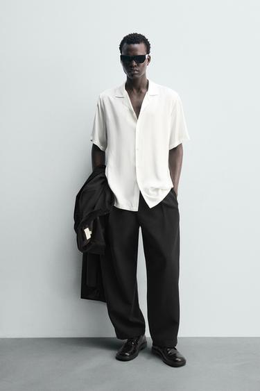 Zara Рубашка REGULAR FIT из атласной ткани