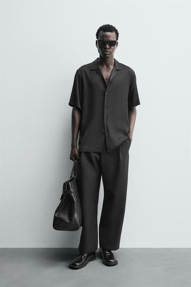 Zara Рубашка из вискозы с сатиновым блеском REGULAR FIT