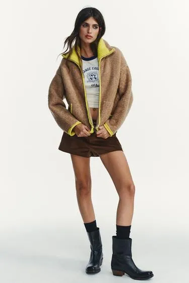 Кардиган с контрастными деталями- Заказать в России