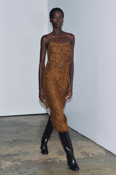 Zara Кружевной топ на бретелях — ZW COLLECTION LIMITED EDITION