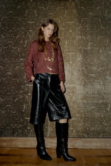 Zara Длинные шорты из искусственной кожи купить с доставкой.