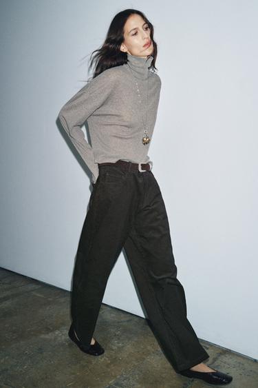 Zara Широкие брюки в полоску — ZW COLLECTION