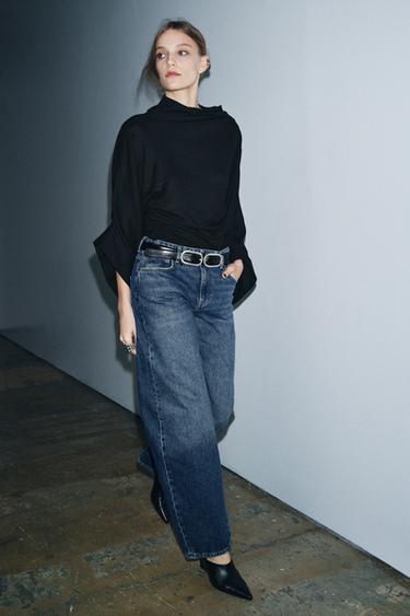 Zara Джинсы ZW COLLECTION BARREL со средней посадкой
