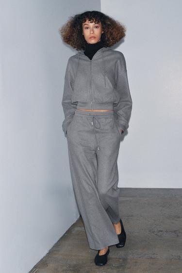 Zara Мягкое худи в рубчик купить с доставкой.