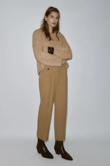 Свитер поло из ворсистого трикотажа- Заказать в России