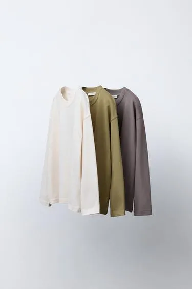 Набор из трех однотонных футболок- Заказать в России