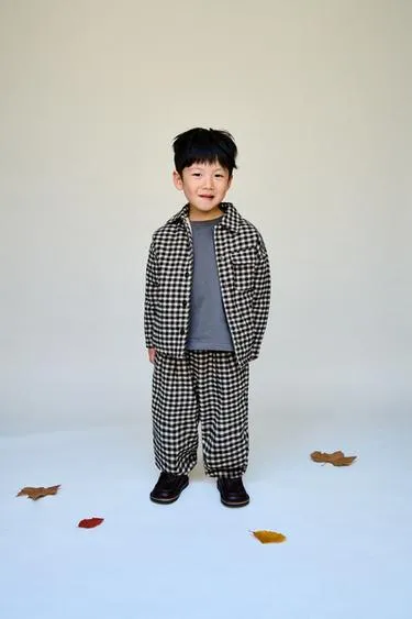 Брюки BAGGY в клетку виши- Заказать в России