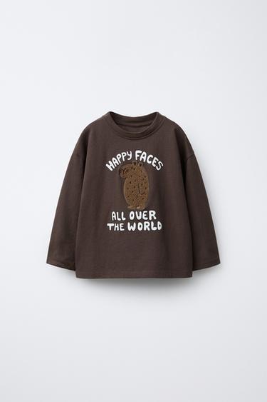 Zara Футболка с нашивкой «капибара» из махровой ткани