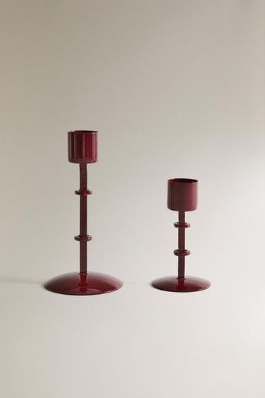 Zara Высокий металлический рождественский подсвечник