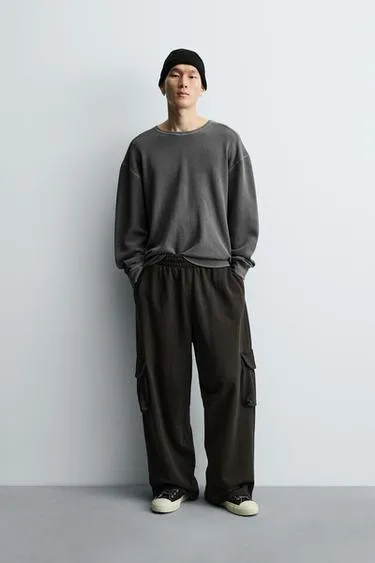 FADED CHECK TEXTURE T-SHIRT