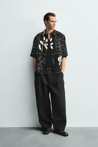 Рубашка с абстрактным принтом- Заказать в России