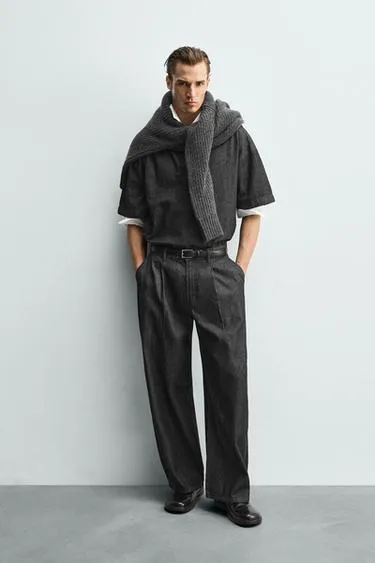 Джинсы плиссированные легкие- Заказать в России