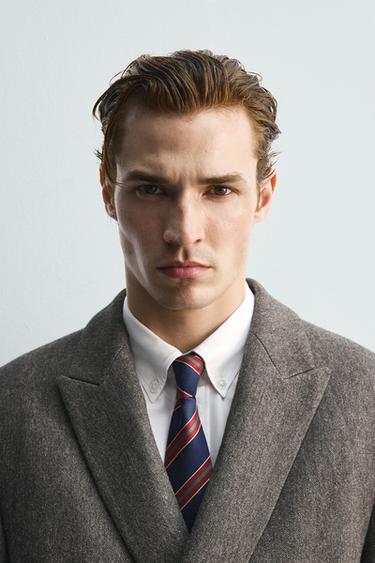 Zara Галстук 100% шелк полосатый