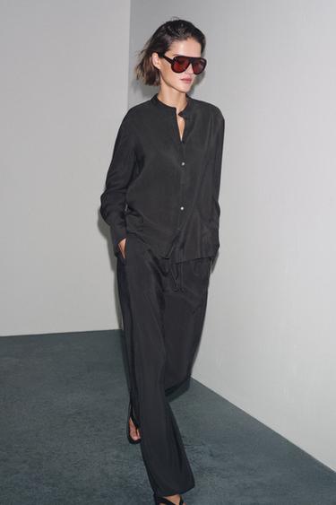 Zara Рубашка из струящейся ткани — ZW COLLECTION
