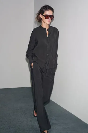 Рубашка из струящейся ткани — ZW COLLECTION