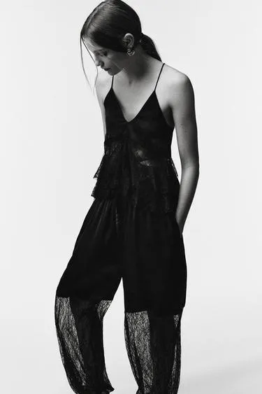 Комбинированный топ с кружевом LIMITED EDITION- Заказать в России