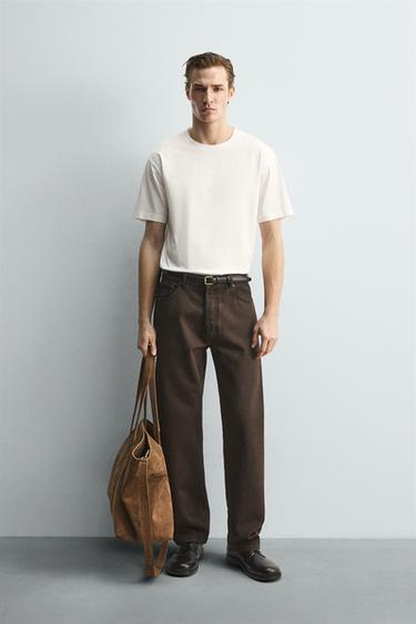 Zara Футболка из мерсеризованного хлопка с короткими рукавами - LIMITED EDITION