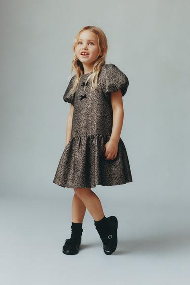 Zara Бархатное платье с блестками и бантами купить с доставкой.