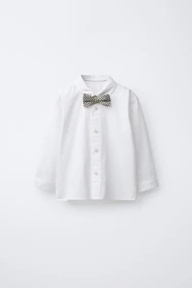 Рубашка со съемной бабочкой