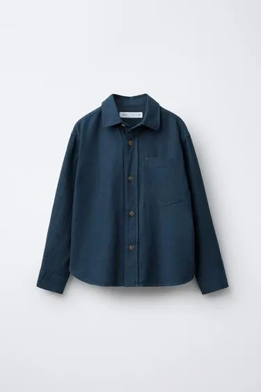 Фланелевая рубашка с карманом