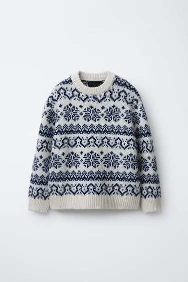 PRINTED WOOL JUMPER