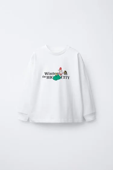 Футболка с принтом «санта-клаус»