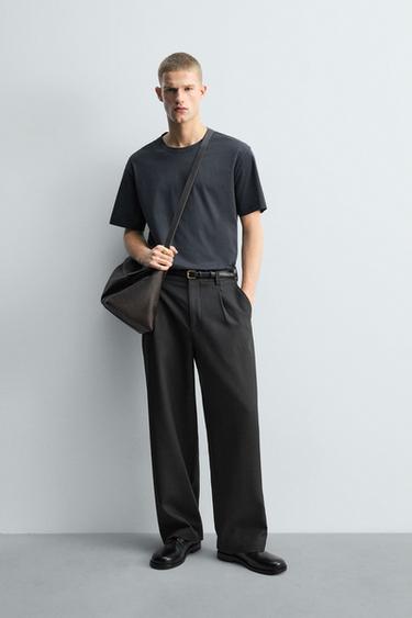 Zara Футболка из мерсеризованного хлопка с короткими рукавами - LIMITED EDITION